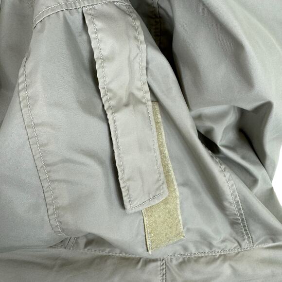 Columbia Sage Green Tan Lightweight Hooded Full Zip Packable Windbreaker Size M - Picture 7 of 13